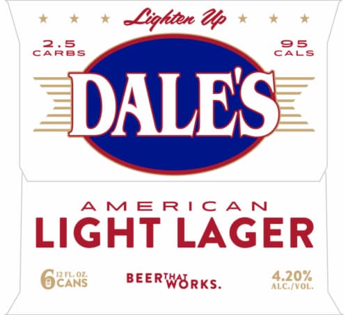 Dale's American Light Lager Beer Cans Perspective: right