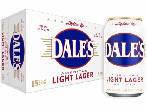 Oskar Blues Dale's American Light Lager Perspective: right