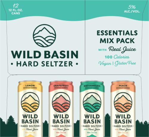 Oskar Blues Brewery Wild Basin Essentials Hard Seltzer Variety Pack Perspective: right