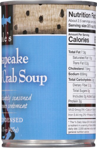 Cole's Chesapeake Cream of Crab Semi Condensed Soup Perspective: right