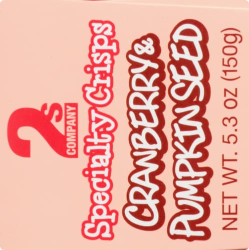 2S Company Cranberry and Pumpkin Seed Crisps Perspective: right