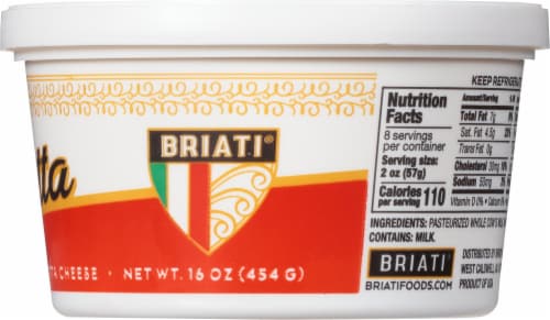 Rio Briati® Whole Milk Ricotta Perspective: right