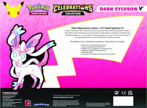 Pokemon: Celebrations: Lance's Charizard V OR Dark Sylveon V Trading Card Collection Perspective: right