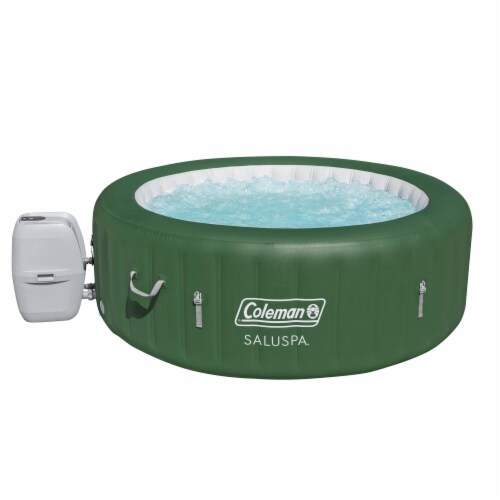 Coleman SaluSpa 6 Person Round Portable Inflatable Outdoor Hot Tub Spa, Green Perspective: right