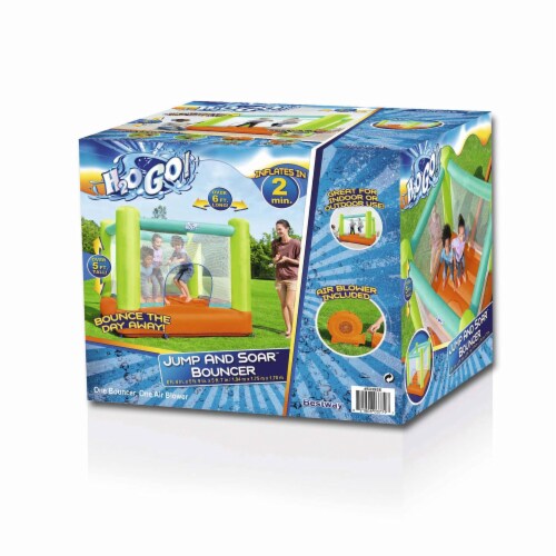 Bestway Jump And Soar Outdoor Indoor Inflatable Bounce House with Air Pump & Bag Perspective: right