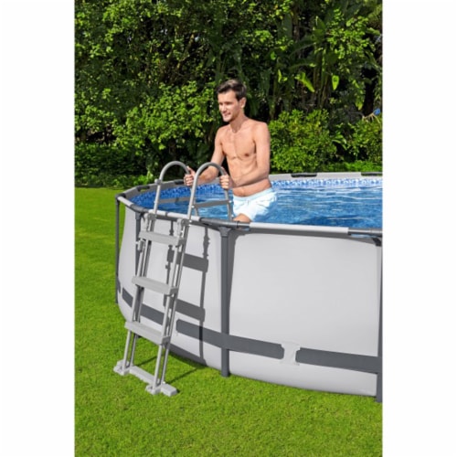 Bestway Steel Pro MAX 15'x42 Round Above Ground Swimming Pool with Pump & Cover Perspective: right