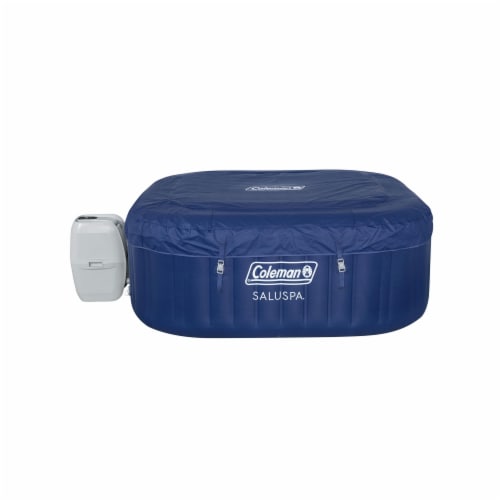 Coleman Atlantis SaluSpa 140 AirJet Square 4-6 Person Inflatable Hot Tub, Blue Perspective: right