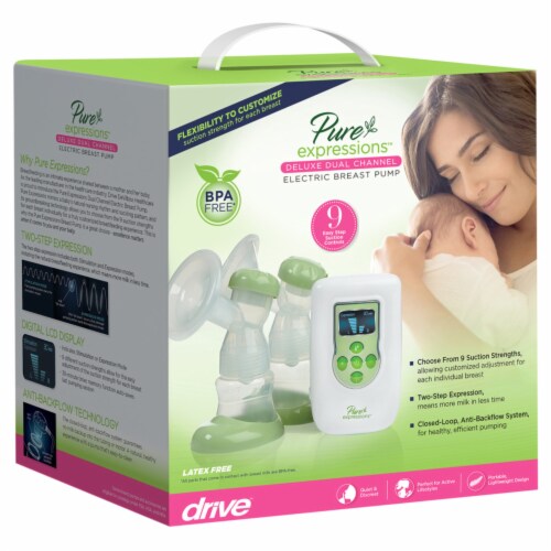 Drive Medical rtlbp2000 Pure Expressions Dual Channel Electric Breast Pump Perspective: right