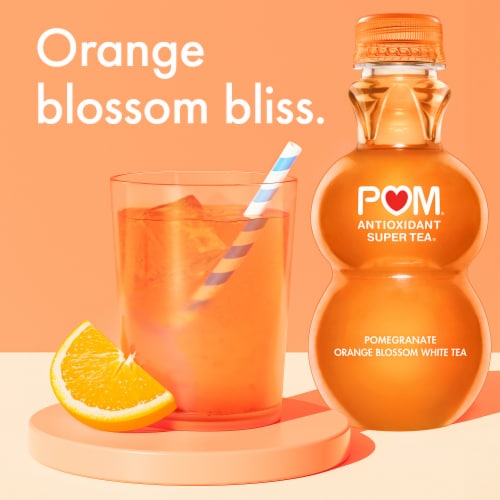 POM Wonderful Super Tea, Pomegranate Orange Blossom White Tea, 12 Ounce Perspective: right