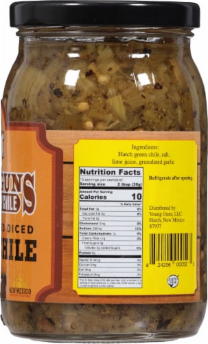 Young Guns Hatch Valley Flame Hot Roasted Diced Green Chile Perspective: right