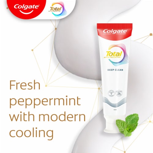 Colgate Total Active Prevention Deep Clean Toothpaste in Mint Perspective: right