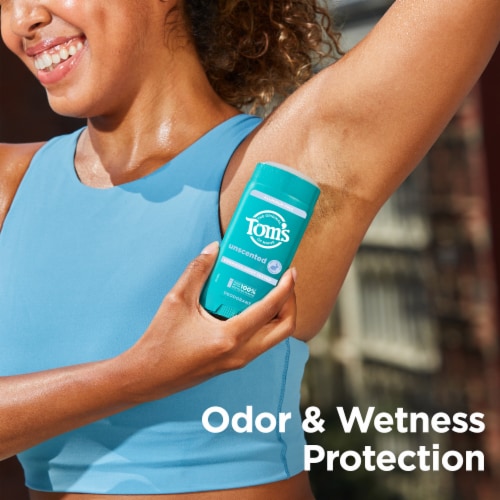 Tom’s of Maine Unscented Natural Deodorant Aluminum Free Clear Application Perspective: right