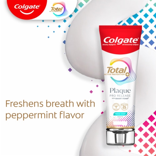 Colgate Total Plaque Pro Release Fresh Mint Toothpaste Perspective: right