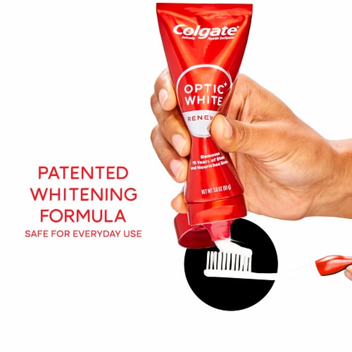 Colgate Optic White Renewal Whitening Toothpaste Brilliant Shine Perspective: right