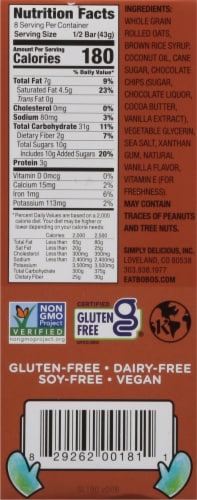 Bobo's® Chocolate Chip Oat Bars Perspective: right