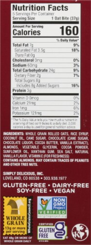 Bobo's Oat Bars - Oat Bite Chocolate Almond Brownie 5/1.3 oz - Pack of 6 Perspective: right