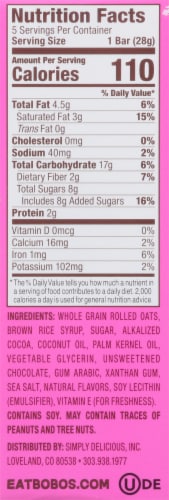 Bobo's Dipp'd Dark Chocolate Oat Bars Perspective: right