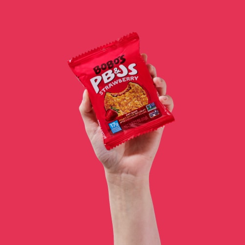 Bobo's® Strawberry Peanut Butter & Jelly Oat Snack Perspective: right