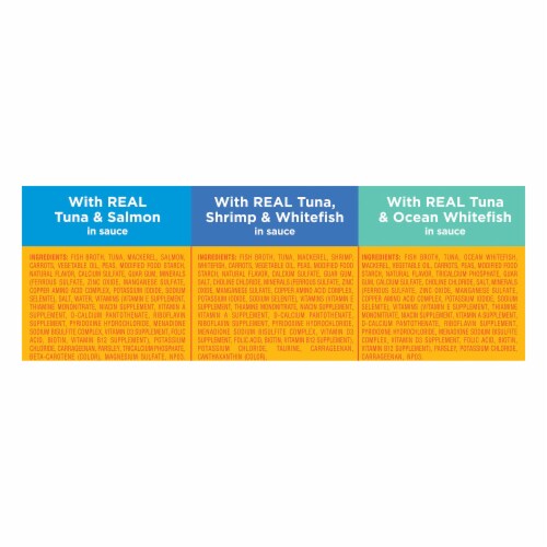 Meow Mix Simple Servings Seafood Variety Pack Wet Cat Food, 24 Cups Perspective: right