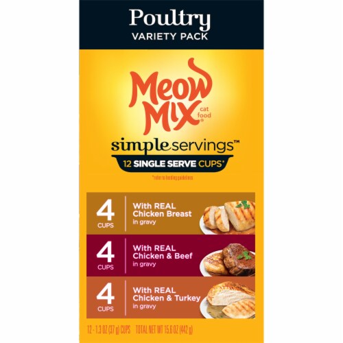 Meow Mix Cat Food, Poultry, Variety Pack