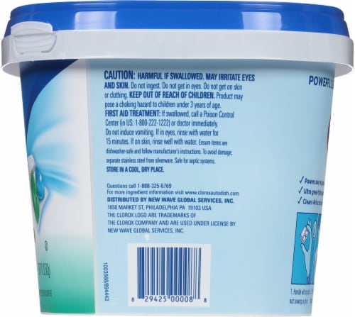 Clorox™ Triple Action Fresh Scent Dishwasher Detergent Pacs Perspective: right