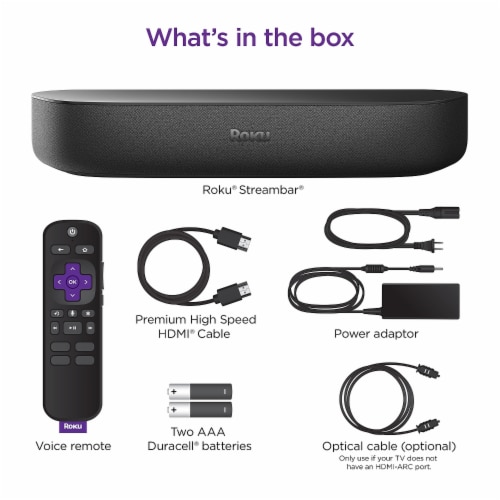 Roku Streambar Streaming And Sound Bar Perspective: right