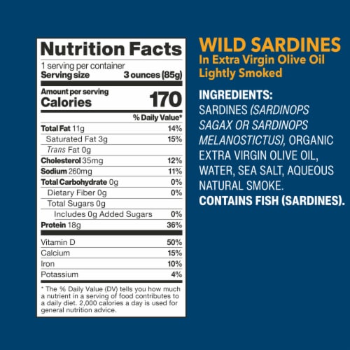 Wild Planet Wild Sardines in Extra Virgin Olive Oil Perspective: right