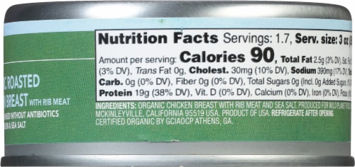 Wild Planet® Organic Roasted Canned Chicken Perspective: right