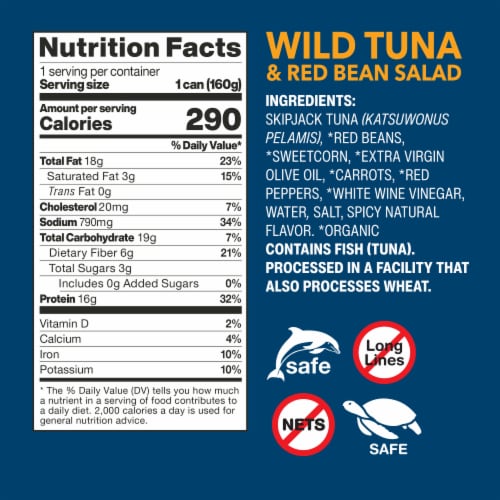 Wild Planet Ready to Eat Tuna Bean & Corn Salad Bowl, 5.6 oz - Kroger