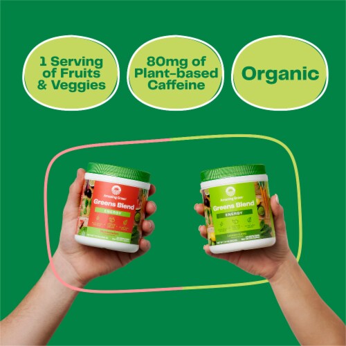 Amazing Grass Energy Lemon Lime Greens Blend Powder 7g Perspective: right