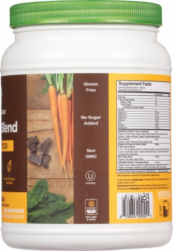 Amazing Grass Green SuperFood® Drink Powder Chocolate Perspective: right