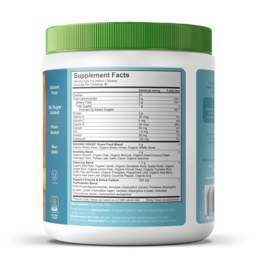 Amazing Grass Alkalize & Detox Simply Pure Green Superfood Perspective: right