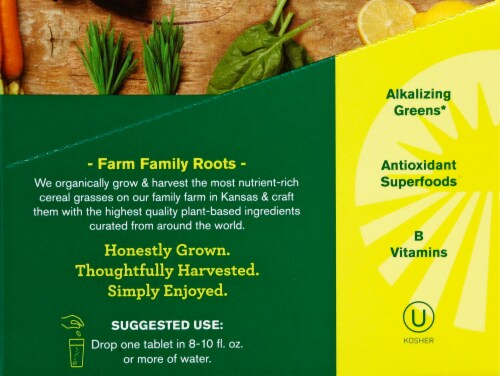 Amazing Grass Green Superfood Lemon-Lime Effervescent Greens Tablets Perspective: right
