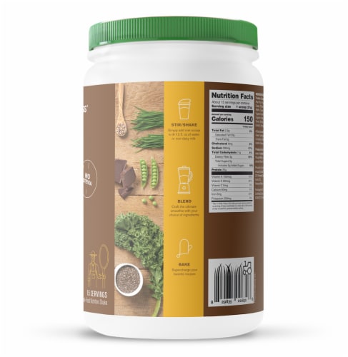 Amazing Grass Organic Smooth Chocolate Protein & Kale Powder Perspective: right