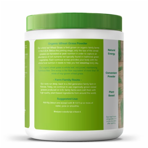 Amazing Grass Organic Wheat Grass Whole Food Dietary Supplement Powder Perspective: right
