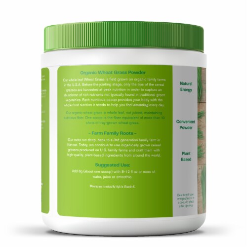 Amazing Grass Organic Wheat Grass Dietary Supplement Powder 8g Perspective: right