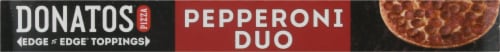 Donatos Pepperoni Duo Pizza Perspective: right