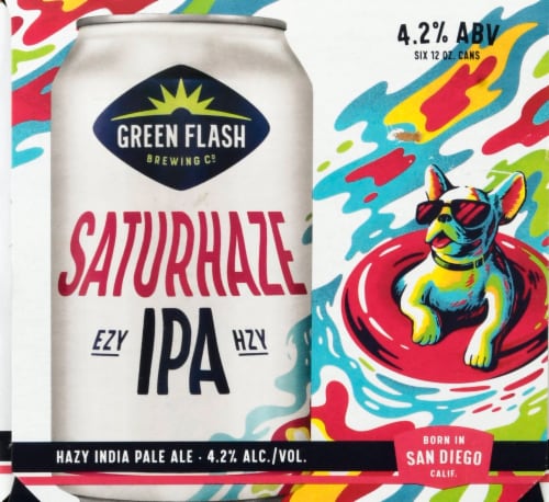Green Flash Brewing Co. Saturhaze IPA Perspective: right