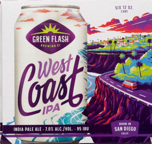 Green Flash Brewing Co. West Coast IPA Beer Perspective: right
