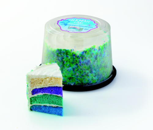 Mermaid Cake with Buttercreme Icing & Vanilla Cake Layers Perspective: right