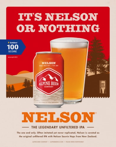 Alpine Beer Company Nelson IPA 6-pk 12oz Cans Perspective: right