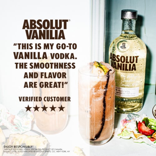 Absolut Vanilia Flavored Vodka Perspective: right