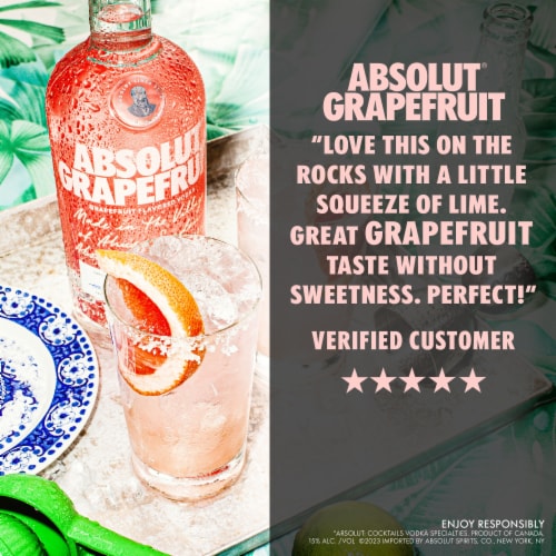 Absolut® Grapefruit Flavored Vodka Perspective: right