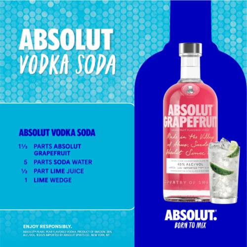 Absolut Grapefruit Flavored Vodka Perspective: right