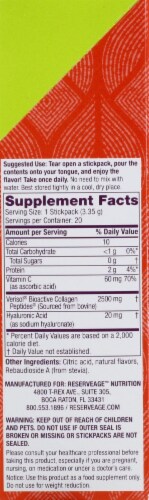 Reserveage Nutrition Sour Apple Collagen Candy Dietary Supplement Sticks Perspective: right