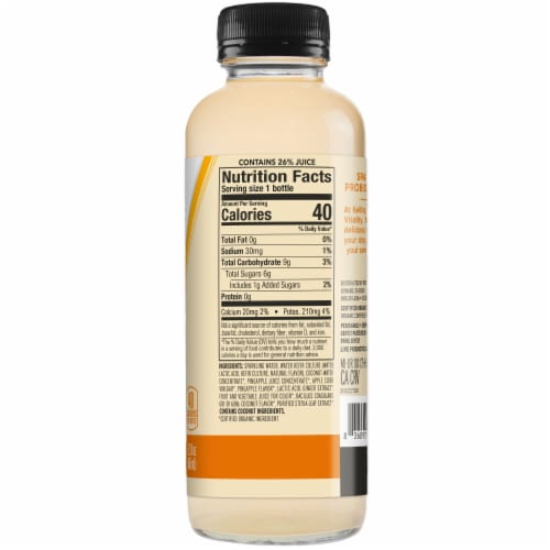 KeVita® Ginger Colada Sparkling Probiotic Drink Perspective: right