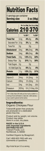 Tolerant Balanced Blend Organic Chickpea Rotini Pasta Perspective: right