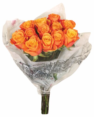 Passion Assorted Roses Bunch Perspective: right