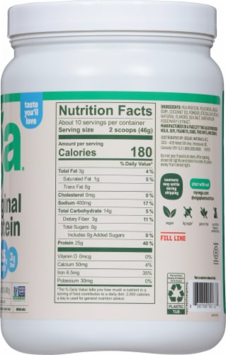 Vega® Original Vanilla Protein Powder Perspective: right