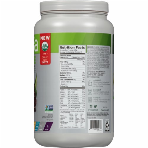 Vega One Organic Mocha All-in-One Shake Drink Mix Perspective: right